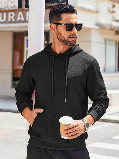 Casual Classic Waffle Knit Hoodie