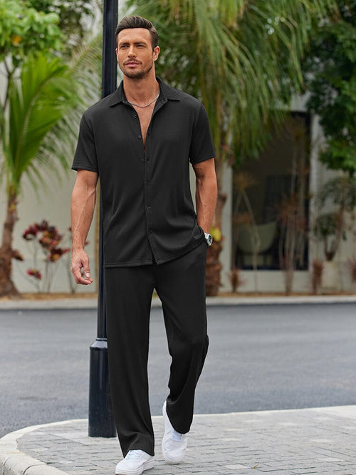 Casual Loose Fit Shirt Sets