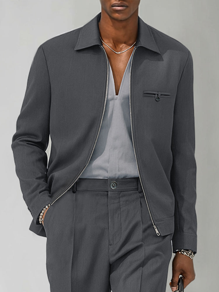 Modern Fashion Thin Jacket Pants Set