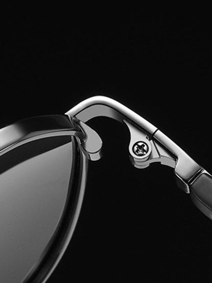 Fashion Round Cross Bar Polarized Sunglasses