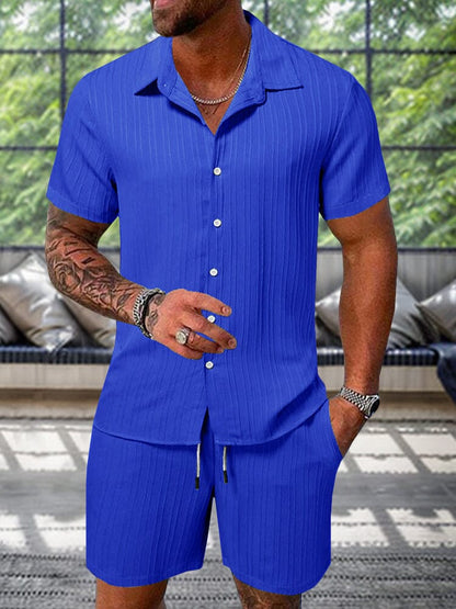 Leisure Textured Shirt Set
